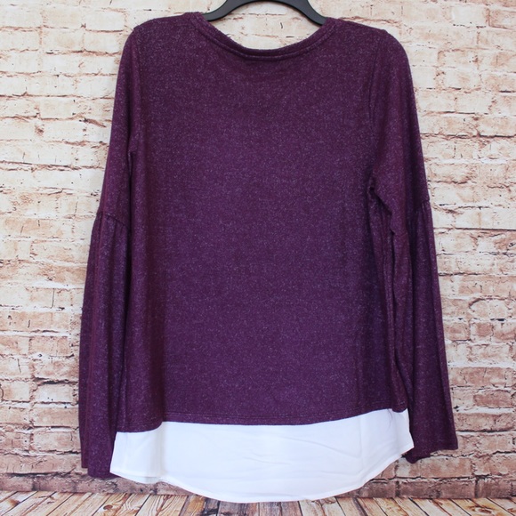 Vera Wang  Purple Bell Sleeve Sweater - Picture 5 of 7